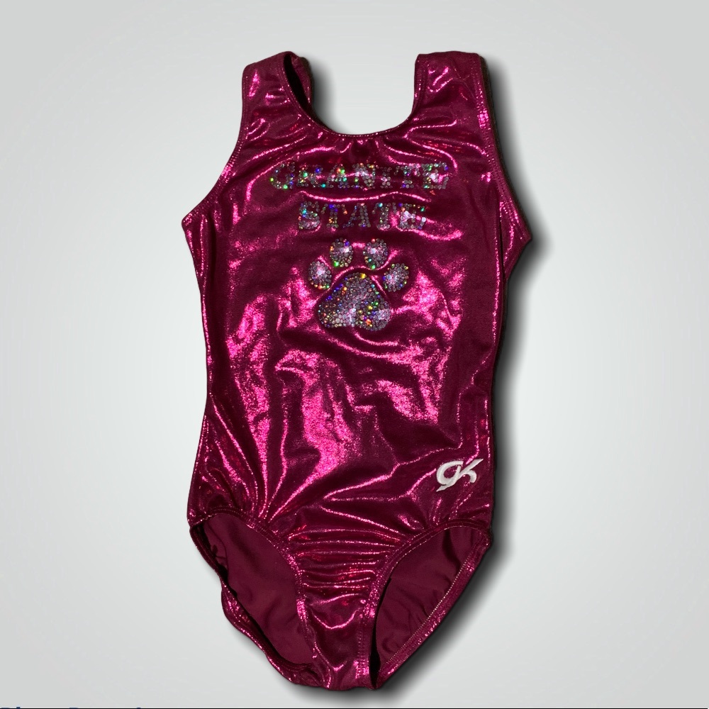 GK pink granite state gymnastics YL leotard